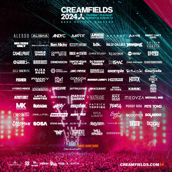 creamfields lineup 2024